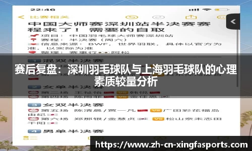 赛后复盘：深圳羽毛球队与上海羽毛球队的心理素质较量分析
